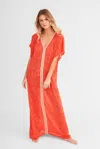 Pitusa Full Length Beach Cover Up Red In Red