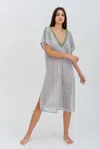 Pitusa Grey Summer Dress In Silver
