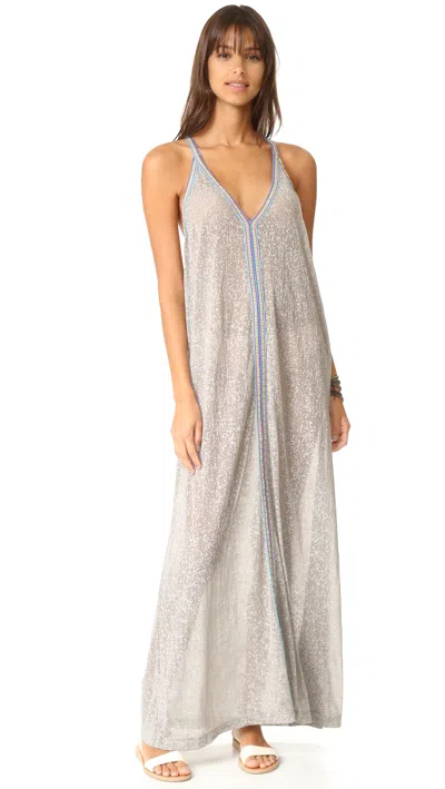 Pitusa Inca Sun Dress Grey In Gray