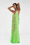 Pitusa Lime Green Beach Cover Up In Green