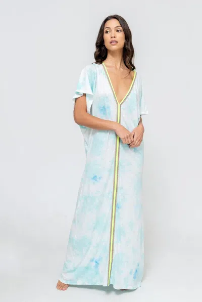 Pitusa Light Blue Half Sleeve Beach Cover Up