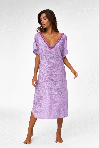 Pitusa Lightweight Beach Cover Up Dress In Purple