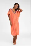 Pitusa Loose Fitting Summer Dress In Orange