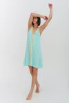 Pitusa Pima Mini Sundress In Turquoise In Blue
