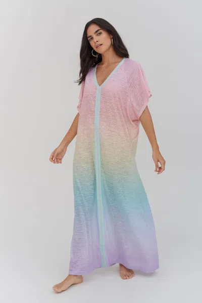 Pitusa Ombre Rainbow Abaya Pastel In Multi