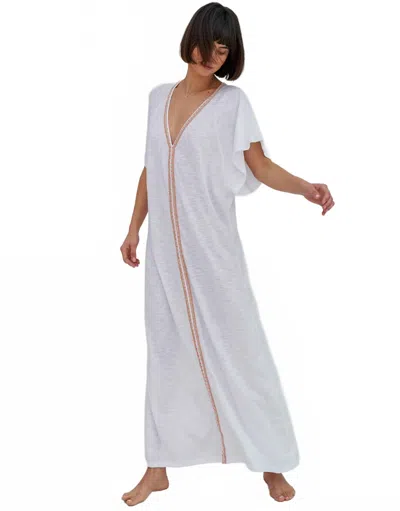 Pitusa Pima Abaya Maxi Dress In White