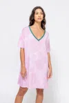 Pitusa Pink Tie Dye Beach Cover Up In Purple