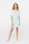 Pitusa Pocket Mini Dress Aqua In Blue