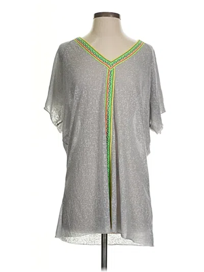 Pre-owned Pitusa Short Sleeve Blouse In Gray