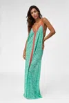 Pitusa Sleeveless Beach Dress In Turquoise In Green