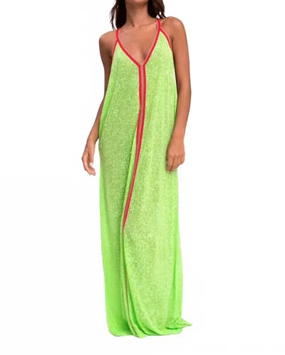 Pitusa Standard Inca Sundress In Lime/red In Multi