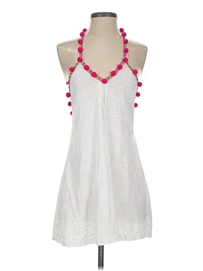 Pre-owned Pitusa Tank Top White Halter Neckline Tops