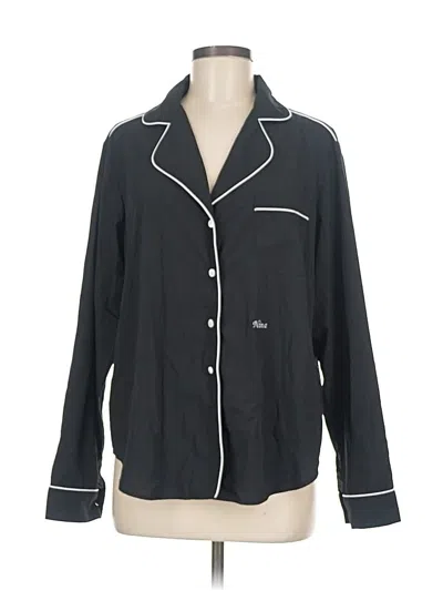 Pre-owned Piu' & Piu' Long Sleeve Blouse In Black
