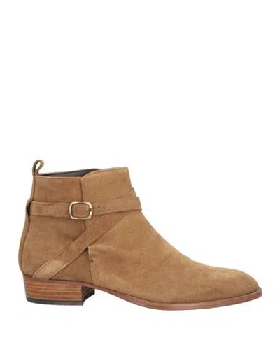 Piu' Due + 2 Man Ankle Boots Camel Size 8 Leather