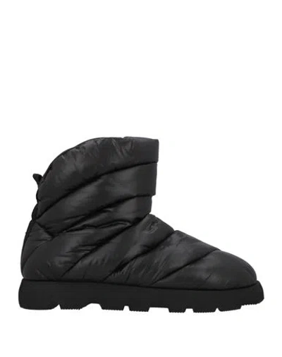 Piumestudio Man Ankle Boots Black Size 9 Textile Fibers