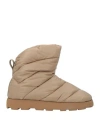 Piumestudio Woman Ankle Boots Beige Size 6 Textile Fibers