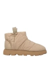 Piumestudio Woman Ankle Boots Camel Size 7 Textile Fibers In Beige