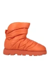 Piumestudio Woman Ankle Boots Orange Size 10 Textile Fibers