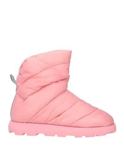 Piumestudio Woman Ankle Boots Pink Size 9 Textile Fibers