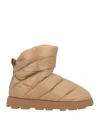 Piumestudio Woman Ankle Boots Sand Size 11 Textile Fibers In Beige