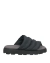 Piumestudio Woman Sandals Black Size 6 Textile Fibers In Black