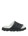 Piumestudio Woman Sandals Black Size 8 Textile Fibers