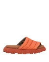 Piumestudio Woman Sandals Orange Size 8 Textile Fibers In Orange