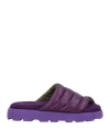 Piumestudio Woman Sandals Purple Size 8 Textile Fibers