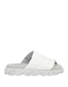 Piumestudio Woman Sandals White Size 6 Textile Fibers In White