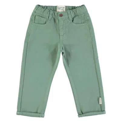 Piupiuchick Kids Adjustable Waist Trouser In Sage Green