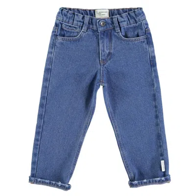 Piupiuchick Kids' Unisex Denim Trousers In Navy In Blue