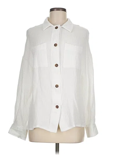 Pre-owned Pixi + Ivy Long Sleeve Blouse In Ivory