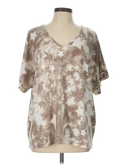 Pre-owned Pixi + Ivy Short Sleeve T-shirt In Brown