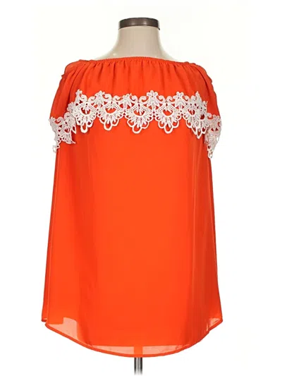 Pre-owned Pixi + Ivy Sleeveless Blouse In Orange