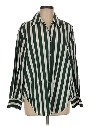 Pre-owned Pixie Market 3/4 Sleeve Blouse In Green
