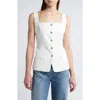 Pixie Market Agatha Linen Vest In White