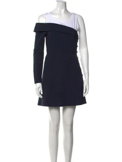 Pre-owned Pixie Market Asymmetrical Mini Dress In Blue