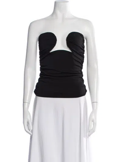 Pre-owned Pixie Market Asymmetrical Sleeveless Top In Black