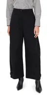 Pixie Market Button Cuff Pants Black In Black