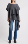 Pixie Market Cape Sweater In Grey