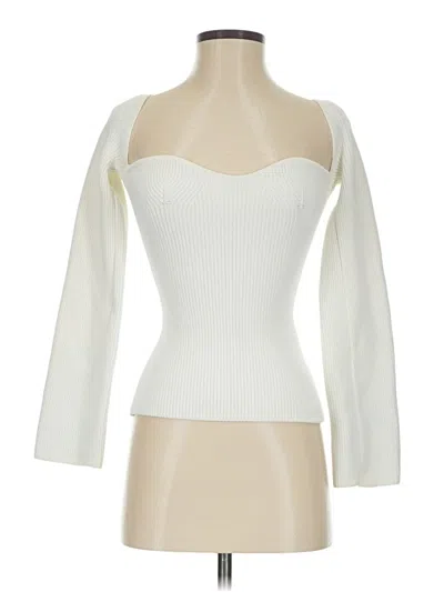 Pre-owned Pixie Market Cardigan Sweater In White