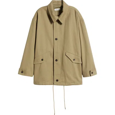 Pixie Market Contrast Corduroy Cotton Jacket In Khaki