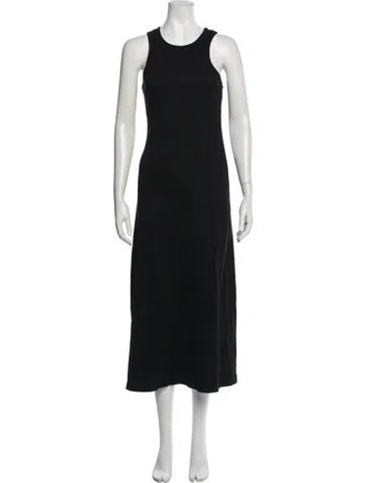 Pre-owned Pixie Market Crew Neck Long Dress In Black