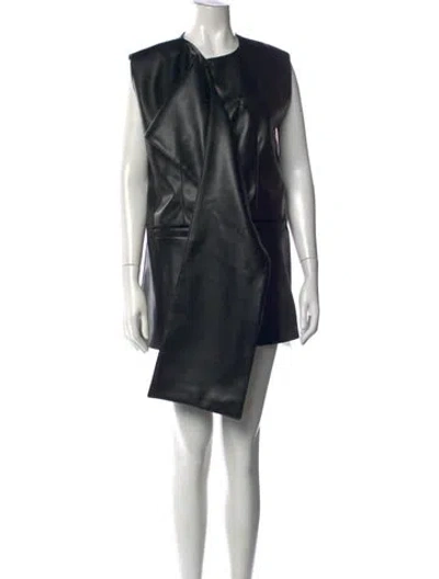 Pre-owned Pixie Market Crew Neck Mini Dress In Black
