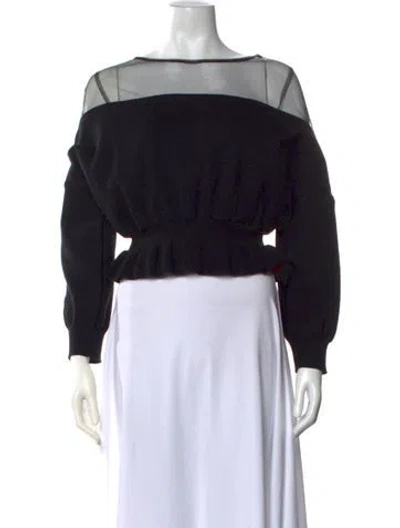 Pre-owned Pixie Market Crew Neck Sweater In Black