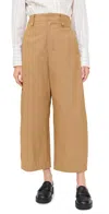 Pixie Market Curved Leg Pants Toffee Brown In Nude