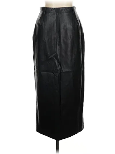 Pre-owned Pixie Market Faux Leather Skirt In Black