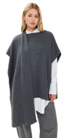 Pixie Market Knit Cape Top Grey In Grey