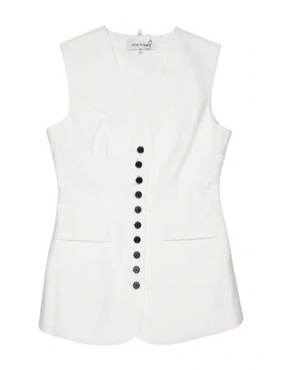 Pre-owned Pixie Market Linen Vest In White