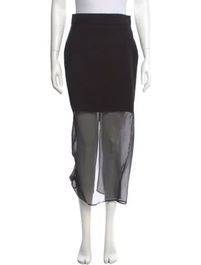 Pre-owned Pixie Market Midi Length Skirt In Black